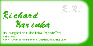 richard marinka business card